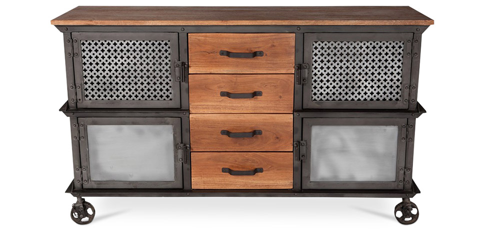 Aparador de metal estilo industrial