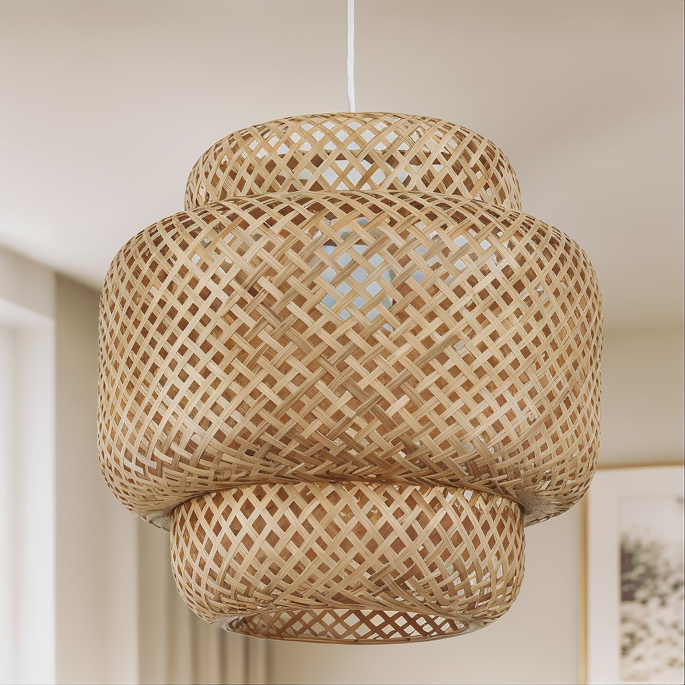 Compre Lámpara de techo diseño boho de bambú - Serena en España | MyFaktory