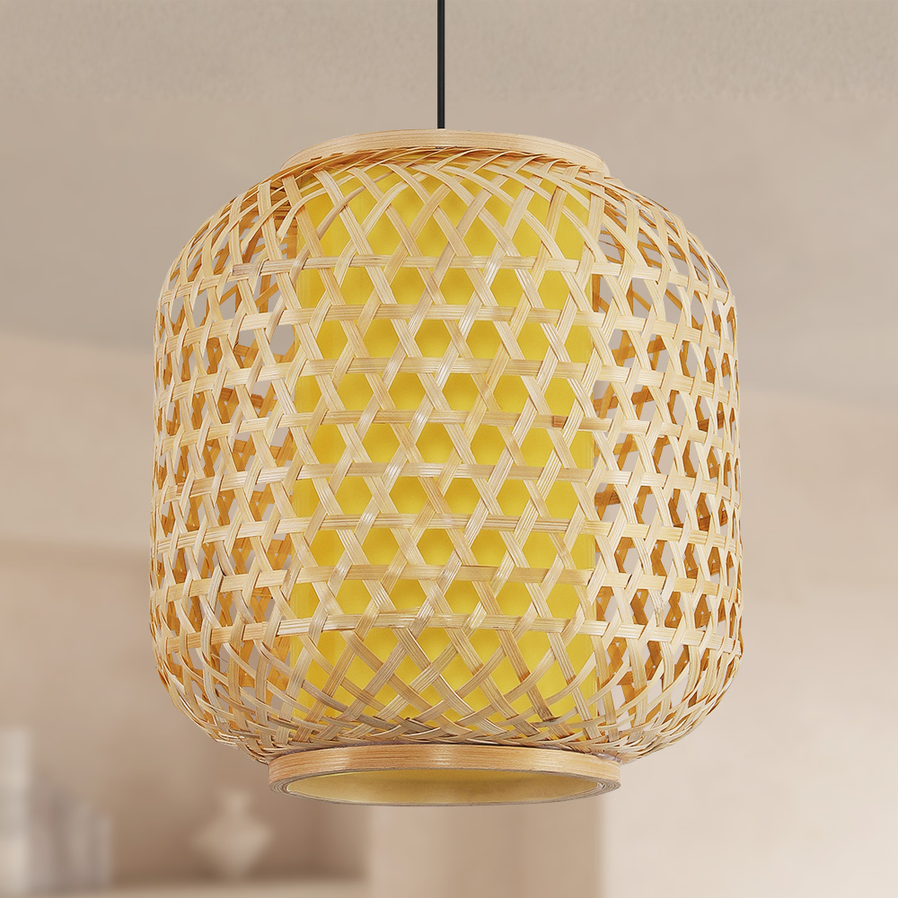 Compre Lámpara de techo de bambú - Lámpara colgante estilo boho - Karen ...