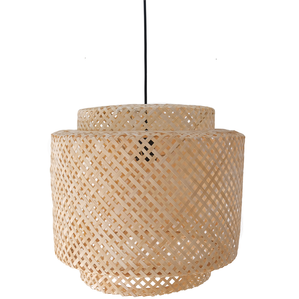 Compre Lámpara de techo de bambú natural boho - Lorna en España | MyFaktory
